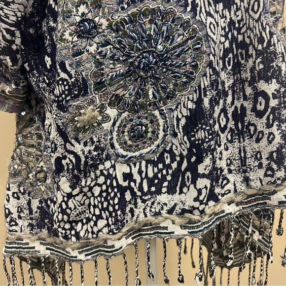 Soft Surroundings Emory cardigan with fringe. M/L - Picture 8 of 9